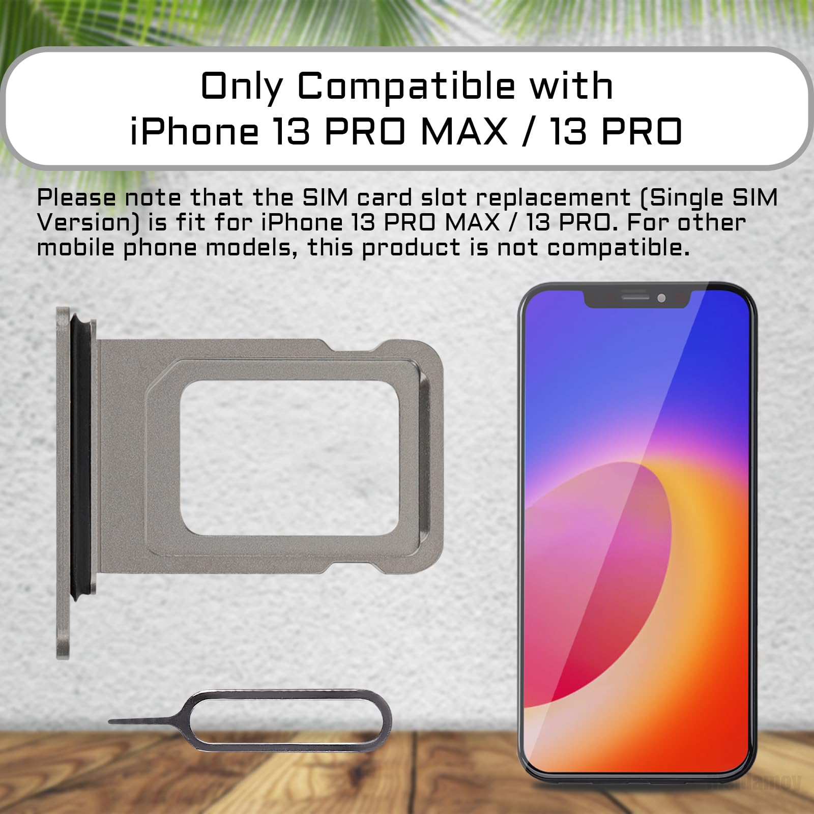 Amazon.com: Risidamoy for iPhone 13 Pro Max Black SIM Card Tray